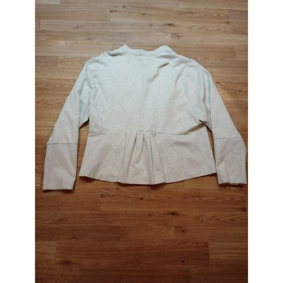 Torrid Blazer Jacket Womens Sz 4 Plus Open Front Gray Cut Away Unlined Button * - Picture 4 of 11